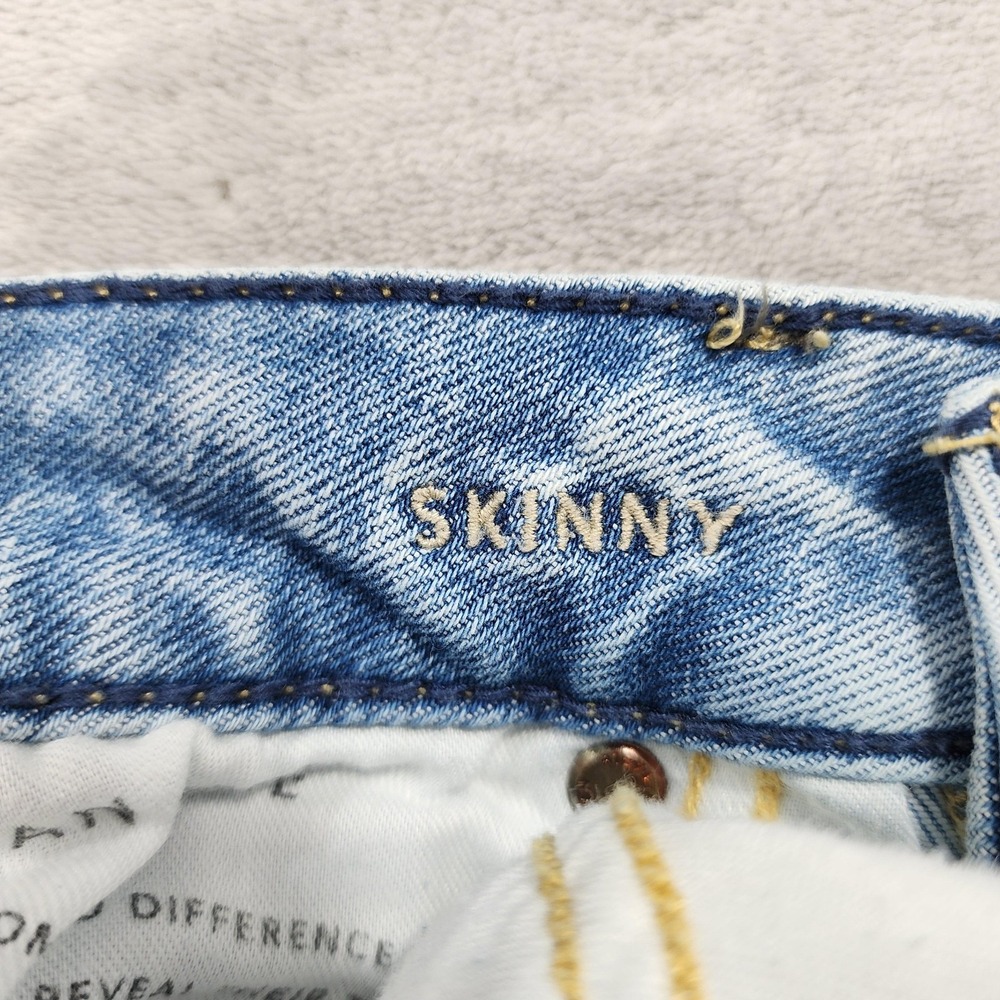 American Eagle Jeans Mens 30x36 Blue Skinny Distressed Stretch Denim Light Wash - Picture 9 of 15